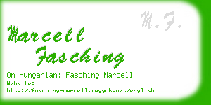 marcell fasching business card